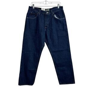 Wrangler Straight Fit Workwear Jean Men 33x30 Blue Classic Cowboy Western NWT